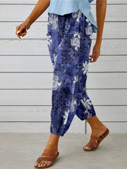 Printed Tied Cropped Pants Trendsi a5ca631327ee4e34a32dfe0ad5a27d68-Max