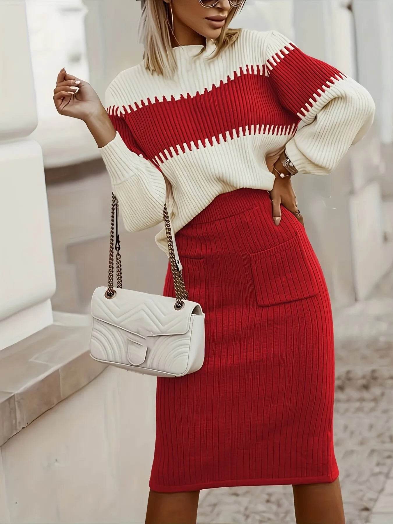 Two-Tone Ribbed Knit Top and Skirt Sweater Set Trendsi a5ce9ff6b99d4fb9808b7b5d4fa2cced-Max-Origin