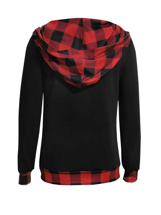 Plaid Long Sleeve Hooded Blouse Trendsi a68b3658841144069958ad6b94f44683-Max