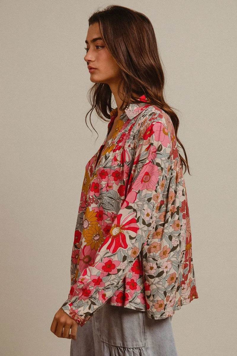 BiBi Woven Floral Printed Shirt Top Trendsi a6916966c4e143b3825529bff7fe52b3-Max-Origin