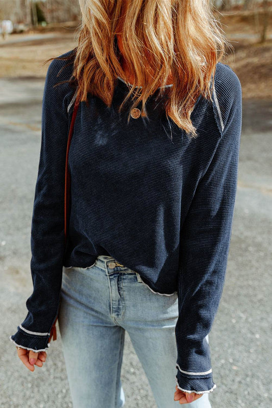 Long Raglan Sleeve Round Neck Top Navy Trendsi a6b2b1eef8264a339e966608dc793702-Max
