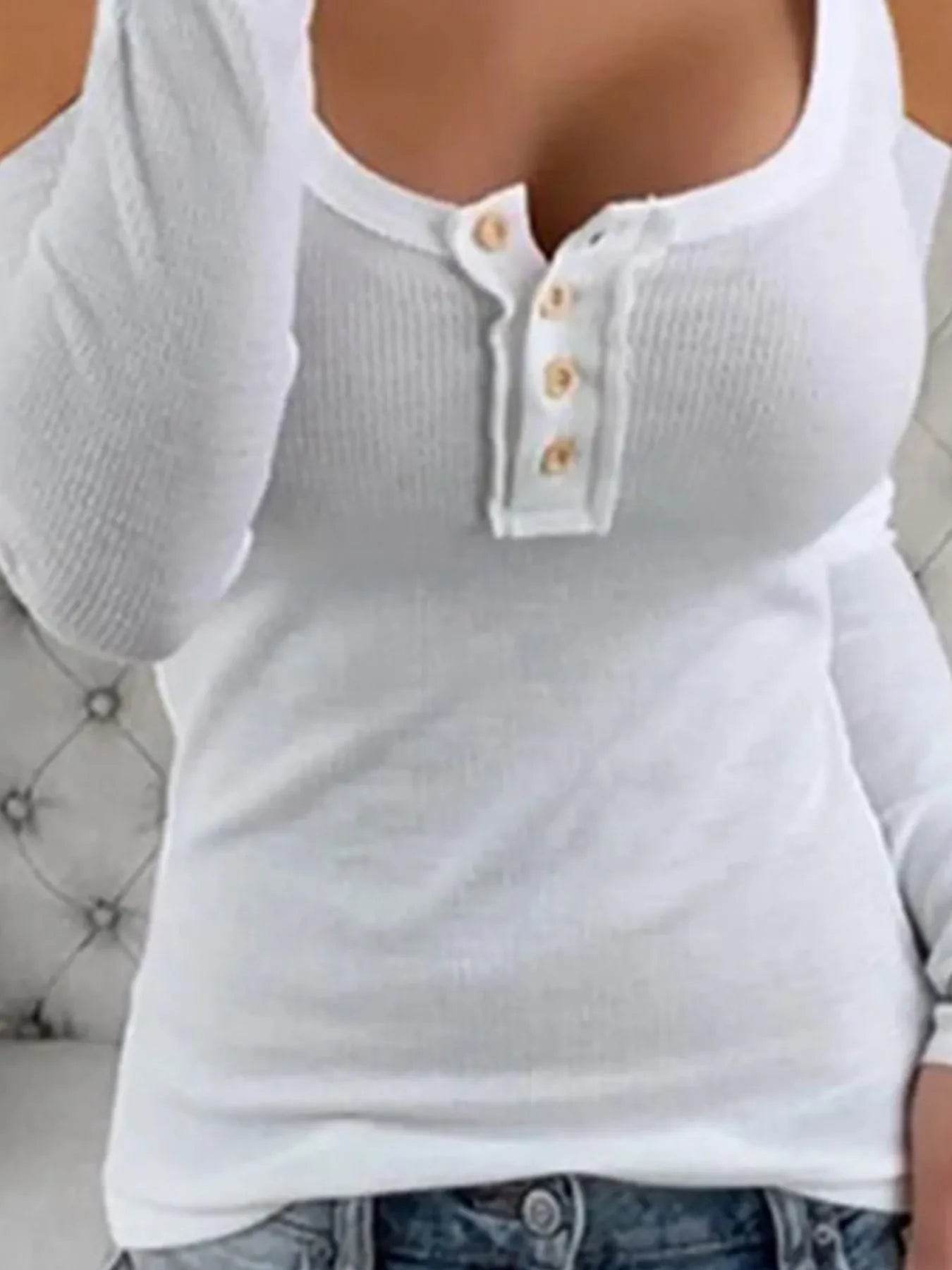 Cold Shoulder Ribbed Henley T-Shirt with Button Detail Trendsi a6b320a5-ae8e-4627-a8da-6ed02b1006aa-Max-Origin