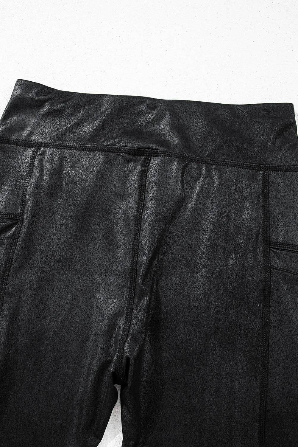 Pocketed V-Cut Waist Leggings Trendsi a7080791-9146-4855-9617-f92395fad551-Max