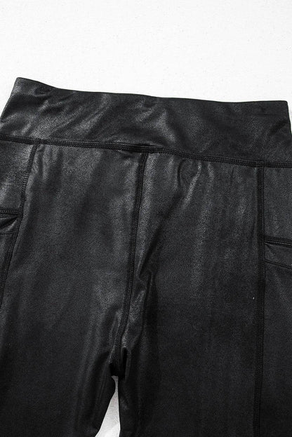 Pocketed V-Cut Waist Leggings Trendsi a7080791-9146-4855-9617-f92395fad551-Max