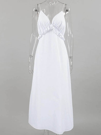 Ruffled V-Neck Maxi Dress Trendsi a72fb7be-e33b-410f-98cf-47234abeca4a-Max-Origin