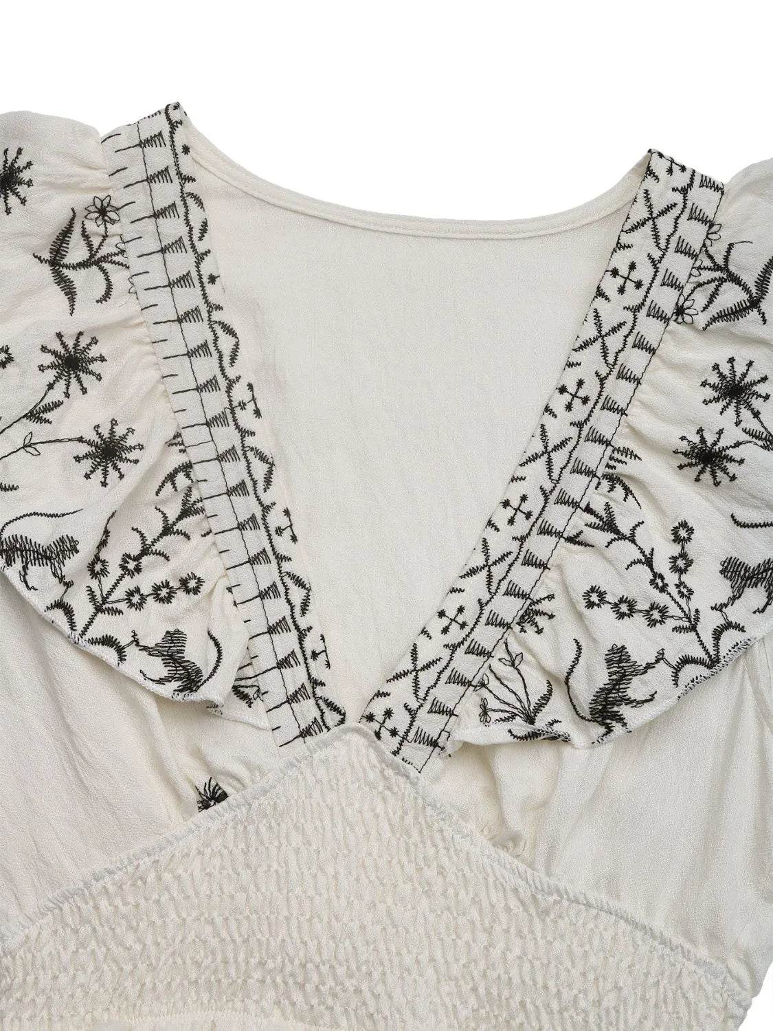 Smocked Ruffled Cap Sleeve Mini Dress Trendsi a768c62c-648b-4659-b3b0-9d6af5ab1af0-Max-Origin