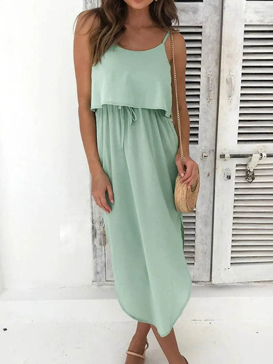 Tied Side Slit Midi Cami Dress Light Green Trendsi a7e094d1-0350-4c6c-b12b-c70a3bd3c9bd-Max-Origin