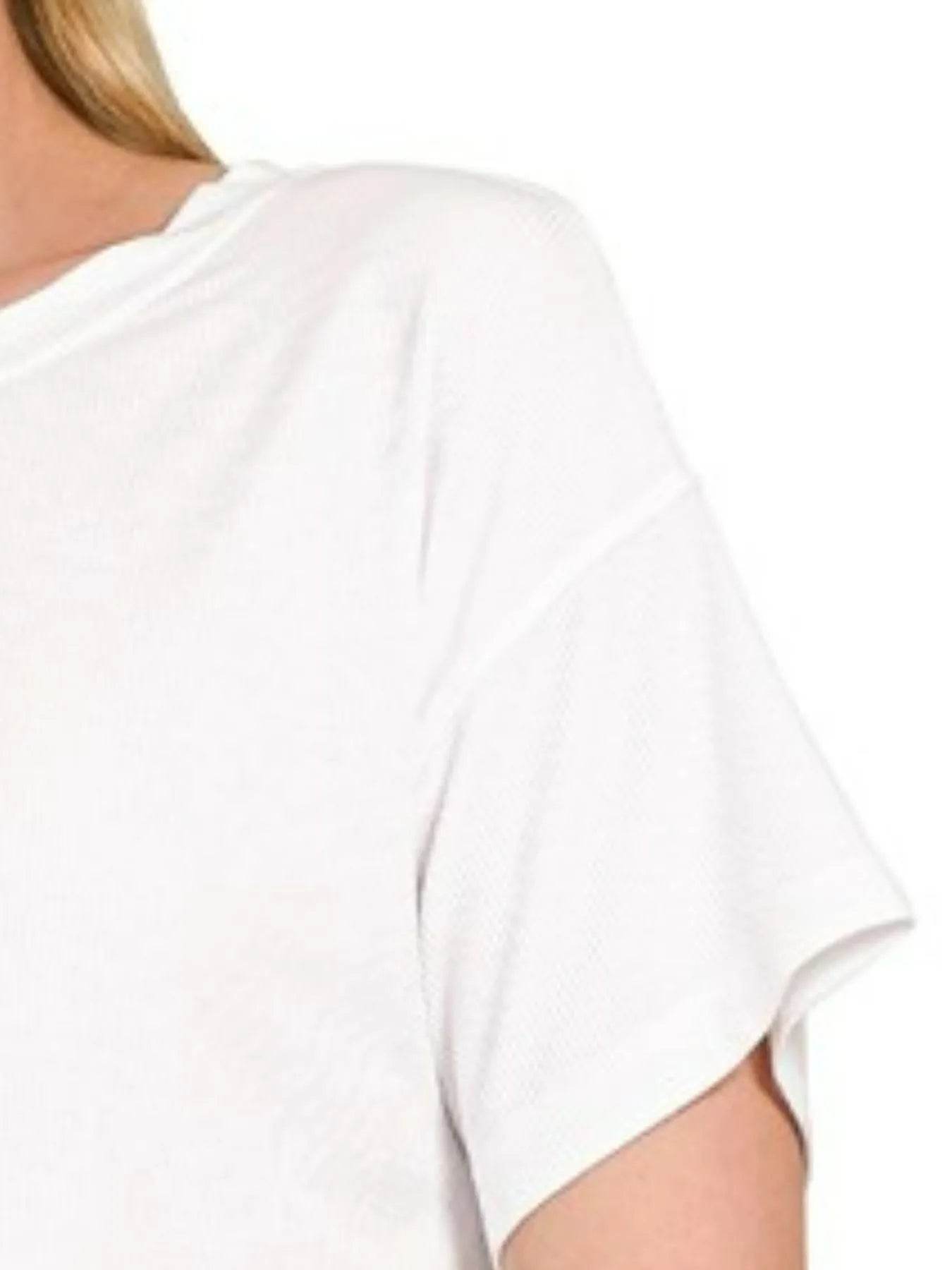 Zenana Ribbed Round-Neck Crop T-Shirt Trendsi a80bc9c0-aa4c-45c0-a493-54ec947976ec-Max-Origin