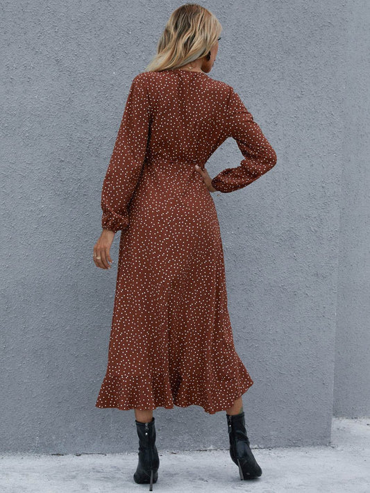 Surplice Neck Ruffled Midi Dress Trendsi a825f55eb76e471e8cc0167ad2296d58-Max