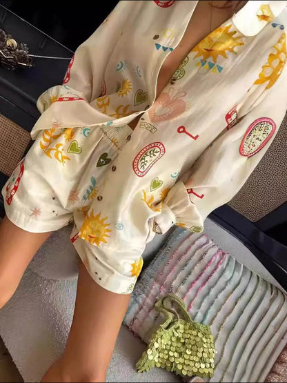 Printed Long Sleeve Shirt and Shorts Set Trendsi a82da5e8-eea9-444f-a043-1ce0c6aba236-Max-Origin