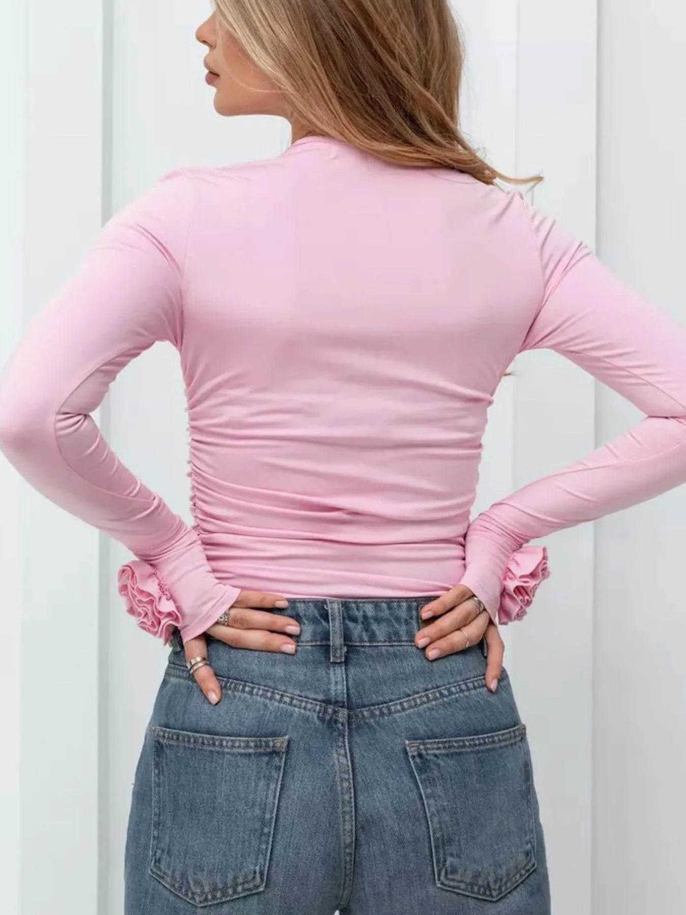 Flower Round Neck Long Sleeve T-Shirt Trendsi a84b40da-fc13-490b-bf5e-847f72a2e68b-Max-Origin