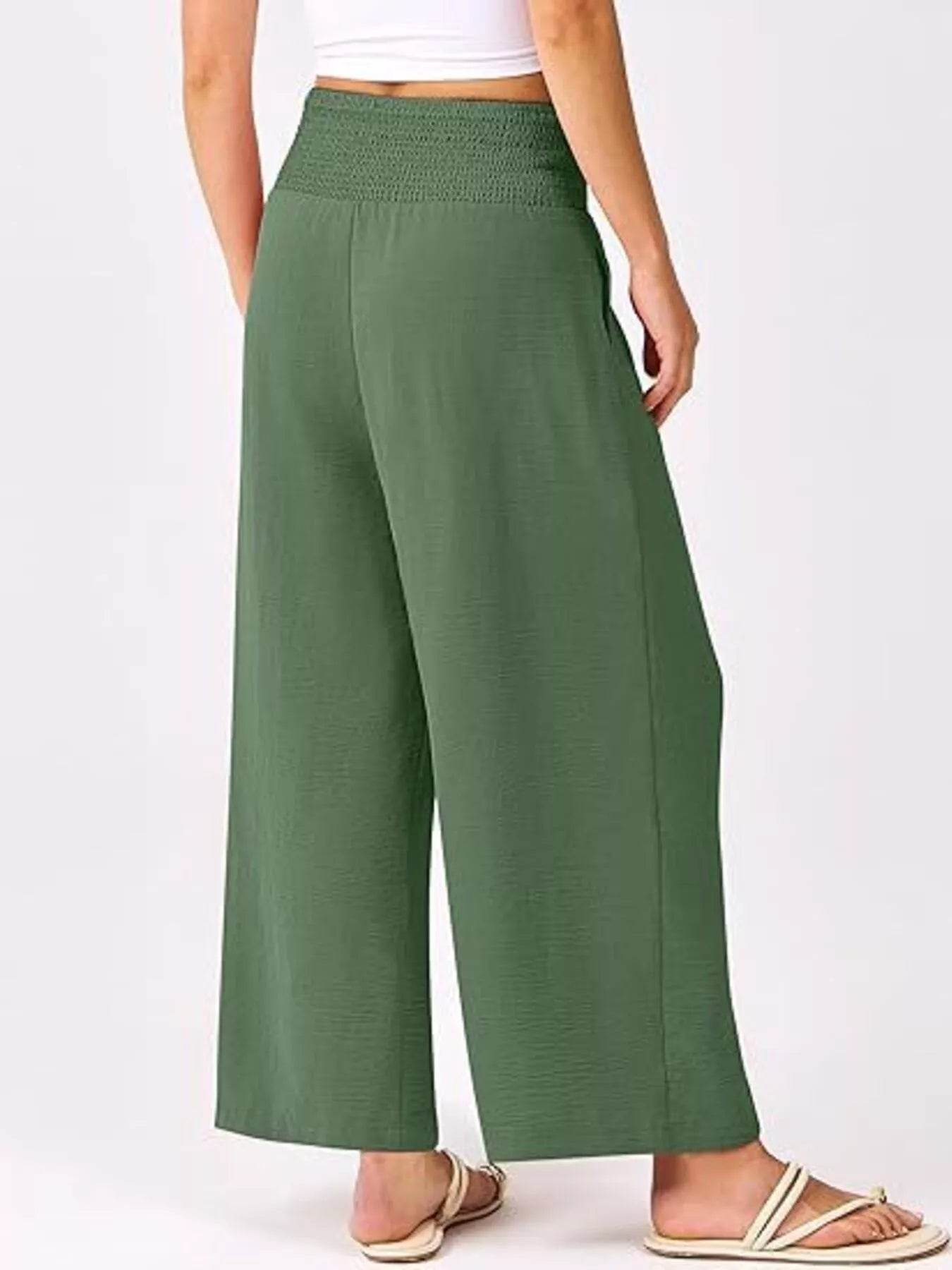 Wide Leg Smocked High Waist Pants Trendsi a85373782e864a6a9411d0eb9b54305f-Max-Origin