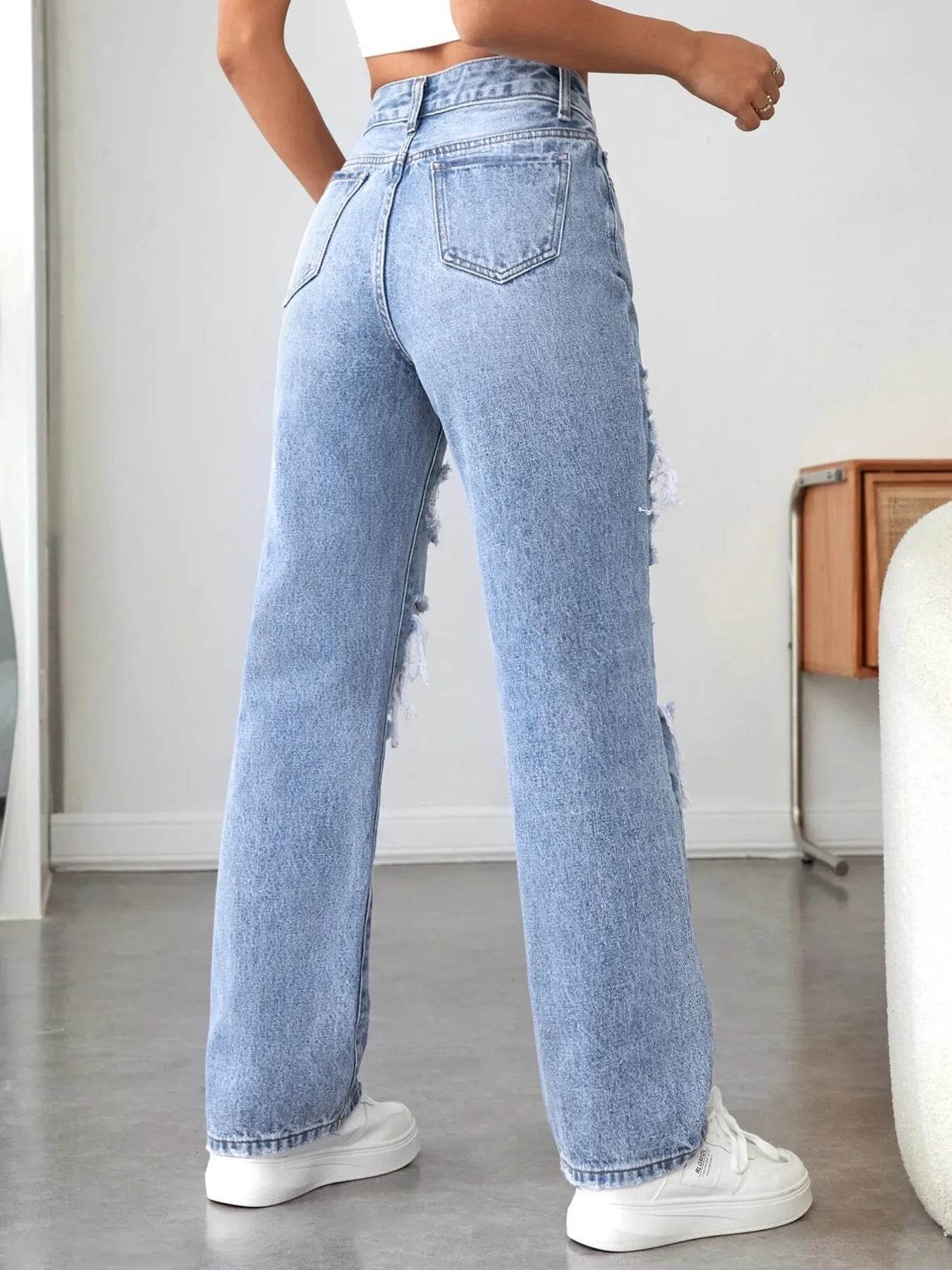 Distressed High Waisted Jeans Trendsi a85f21326ad94d3d931d91954d21aefa-Max-Origin