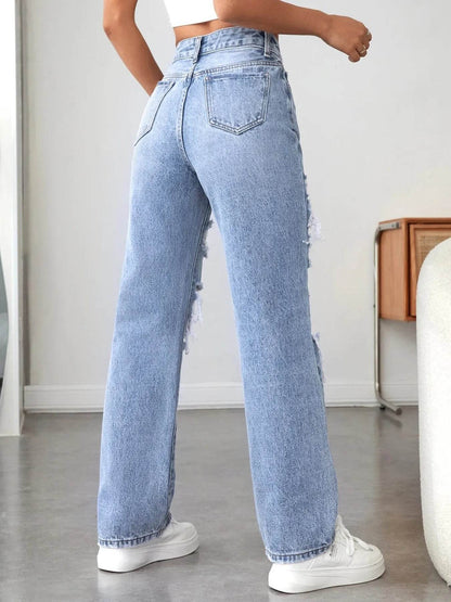 Distressed High Waisted Jeans Trendsi a85f21326ad94d3d931d91954d21aefa-Max-Origin