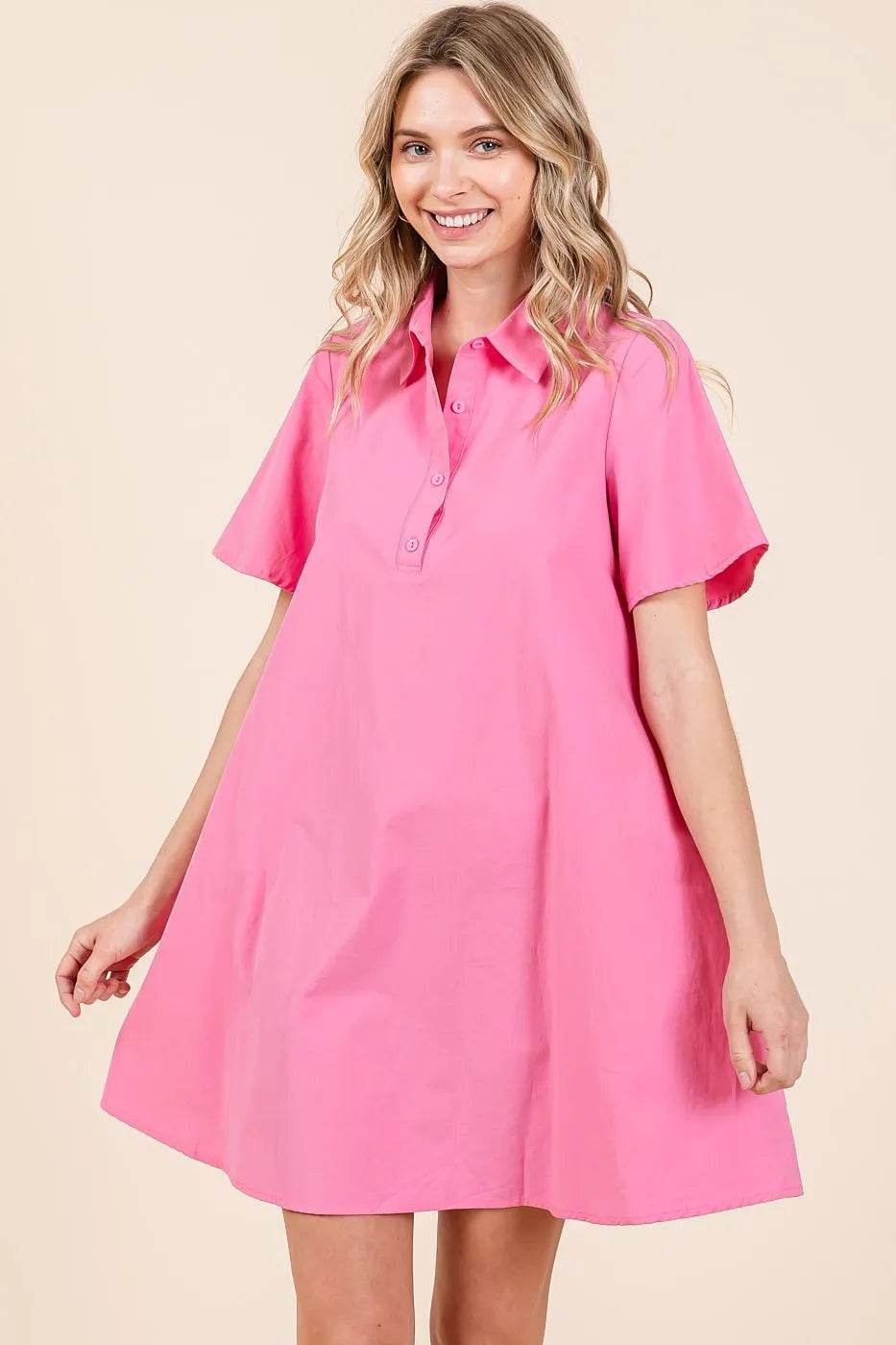 Mittoshop Poplin Collar Pleated Back Mini Dress PINK Trendsi a88fea4a35c847539bb617b08a0a04aa-Max-Origin