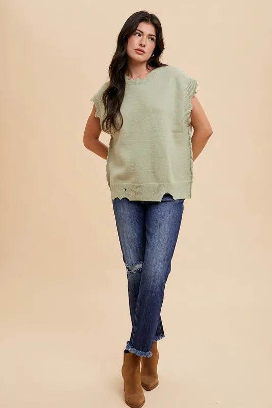 Annie Wear Distressed Raw Hem Straight Leg Cropped Jeans Trendsi a89a92e9-9368-4409-be22-4ced106ad834-Max