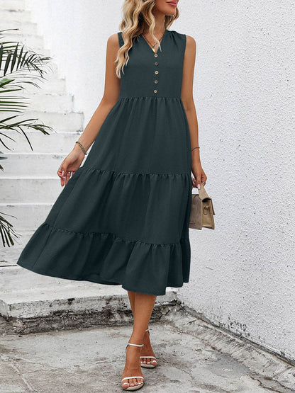V-Neck Sleeveless Tiered Dress Trendsi a8c3ce7d70184959978c642bedb1d3e3-Max