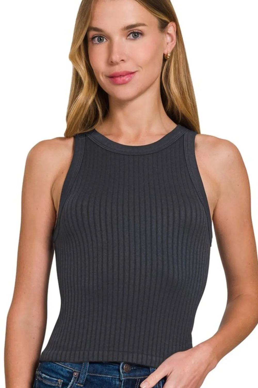 Zenana Seamless Ribbed Crop Tank BLACK Trendsi a8d3bb4d-13c7-45b7-86ef-572f28cb092c-Max-Origin