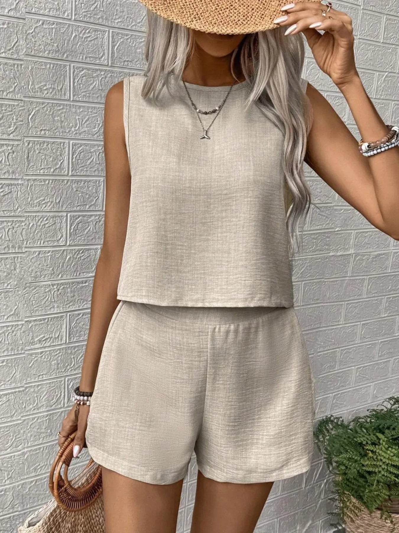 Round Neck Tank and Shorts Set Ivory Trendsi a8e57ba96c0c4b348d03cbfd4ebb803d-Max-Origin
