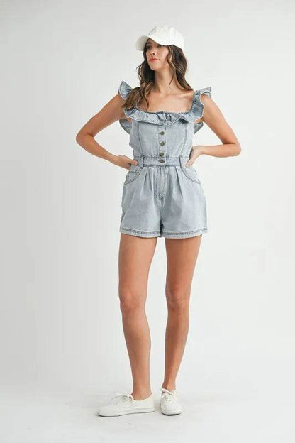 MABLE Off Shoulder Ruffle Detail Denim Romper Trendsi a9c3d5184da344579dd6d0df5c873baa-Max-Origin