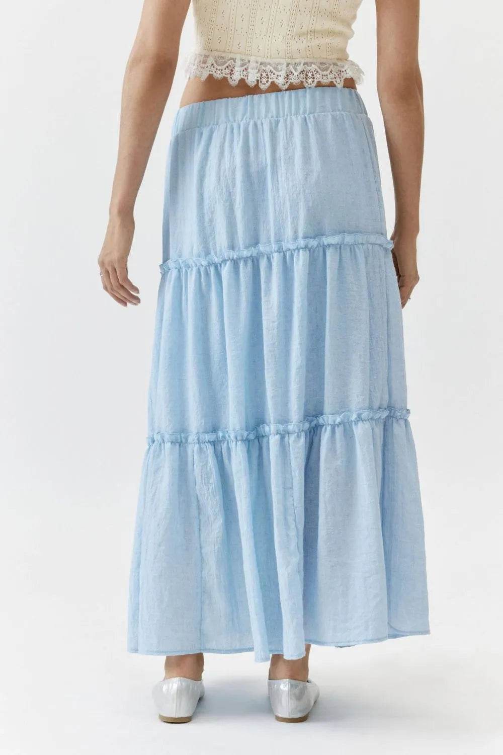 Frill Elastic Waist Skirt Trendsi a9ea3545-931d-48e4-80cc-ff822ce819d6-Max