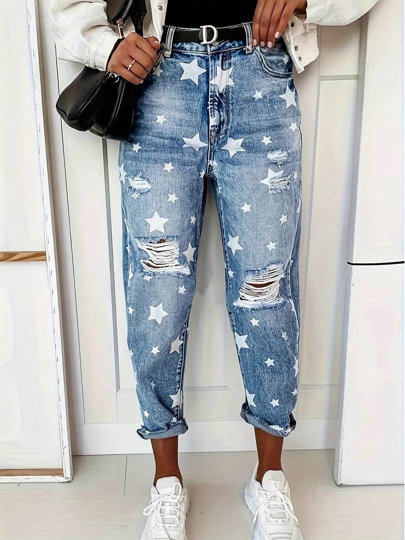 Star Print Distressed High Waist Boyfriend Jeans Trendsi aa0e617ec03a410895622a83c4a22886-Max-Origin