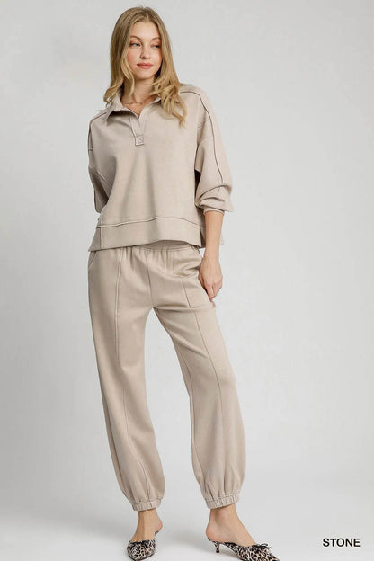 Umgee Exposed Seam Long Sleeve Polo Top with Side Slit Trendsi aa44df62-f391-4756-8e20-cbb070c5bbce-Max-Origin
