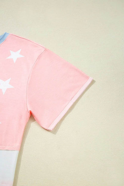 Patriotic Star Color Block T-Shirt Trendsi aa598662-c705-41c4-8a79-f01455b48440-Max-Origin