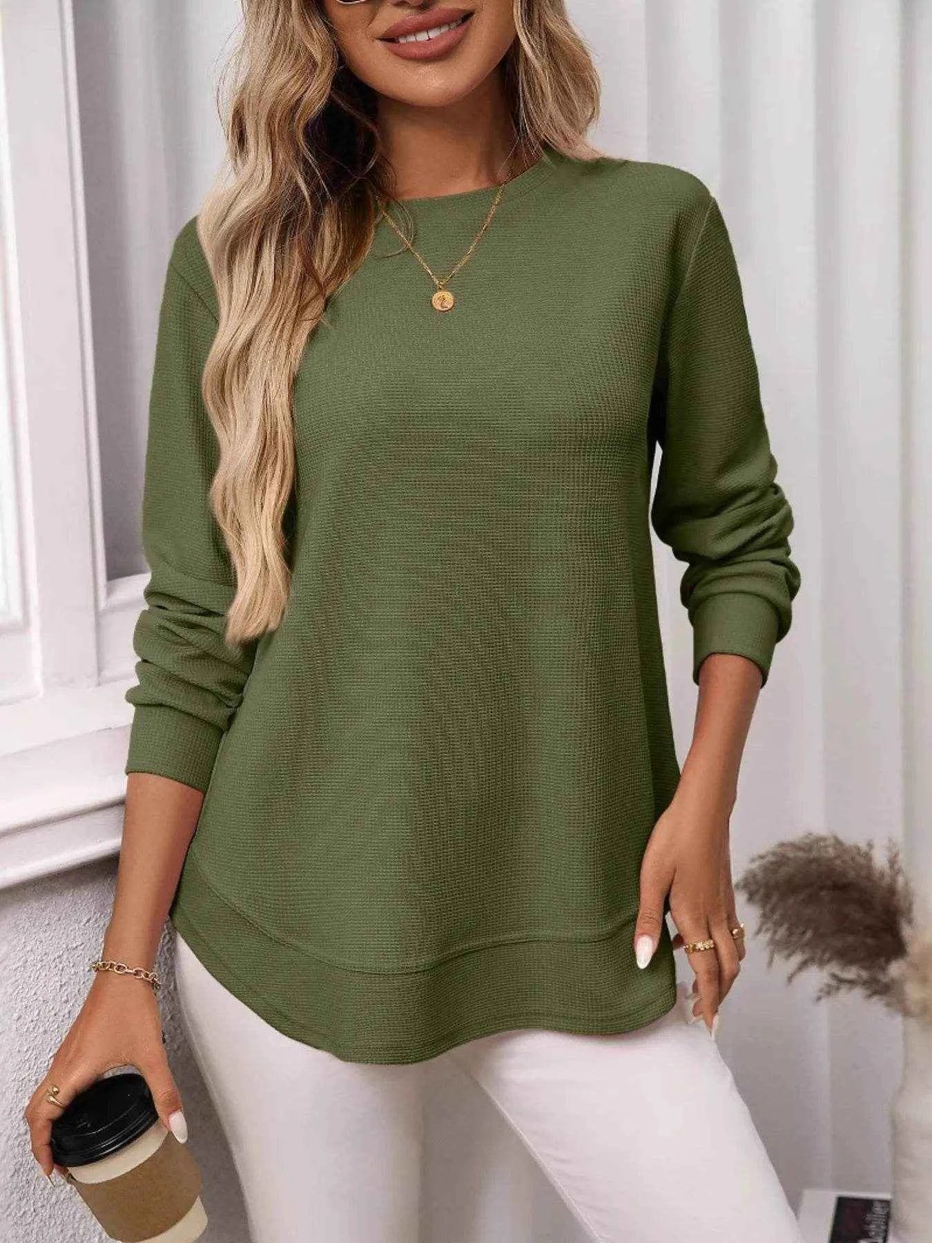 Long Sleeve Round Neck T-Shirt Army Green Trendsi aa77fd4749ff40839efbf5c3e41de70b-Max-Origin