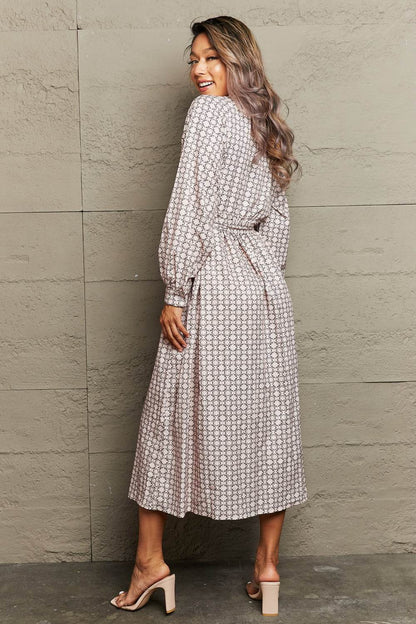 Perfee Printed Tie Waist Long Sleeve Dress Trendsi aacf73ebc3ff40e1b7870ac31b661f3c-Max
