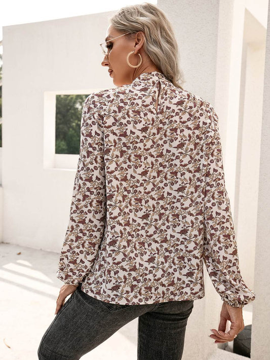Ivy Lane Floral Print Long Sleeve Mock Neck Blouse Trendsi aaf608bf9d3842d1b11b53e89ff7d300-Max
