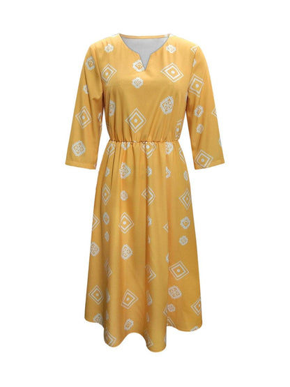 Geometric Notched Neck Dress Trendsi ab0526b4d97d45b7a6ed1da85e0c788f-Max