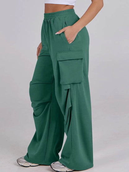 Elastic Waist Wide Leg Pants with Pockets Trendsi ab280c67-4c89-4cda-88d4-3005a632137a-Max