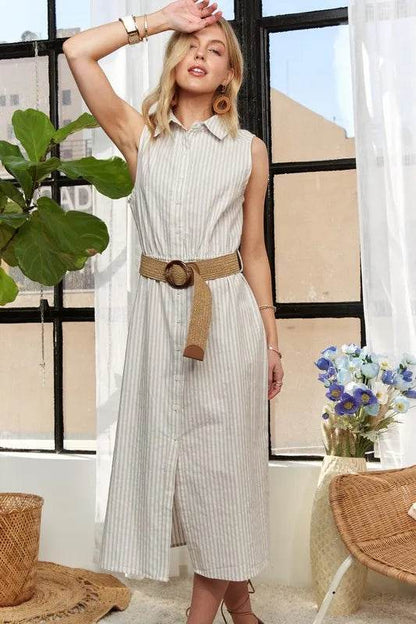 ADORA Striped Button Down Sleeveless Midi Dress Trendsi ab3152da-66d4-4f09-aa05-22615f3fb6a1-Max