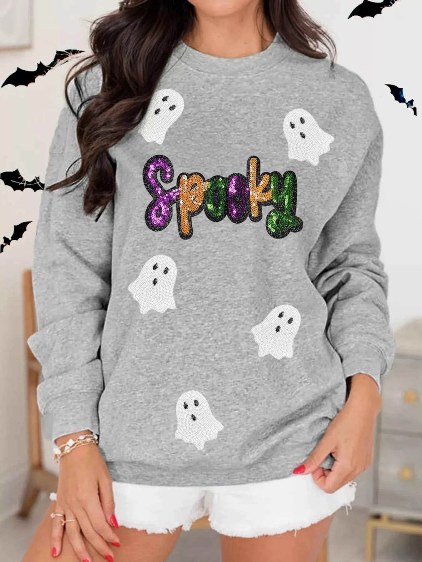 Halloween Spooky Ghost Sequin Sweatshirt Gray Trendsi ab3927bc32634d50a4dc138f4a5dbf1c-Max-Origin