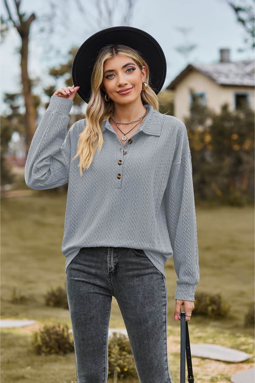 Collared Neck Long Sleeve Blouse Light Blue Trendsi ab51cb9da35f4837b2375661fe9e4830-Max