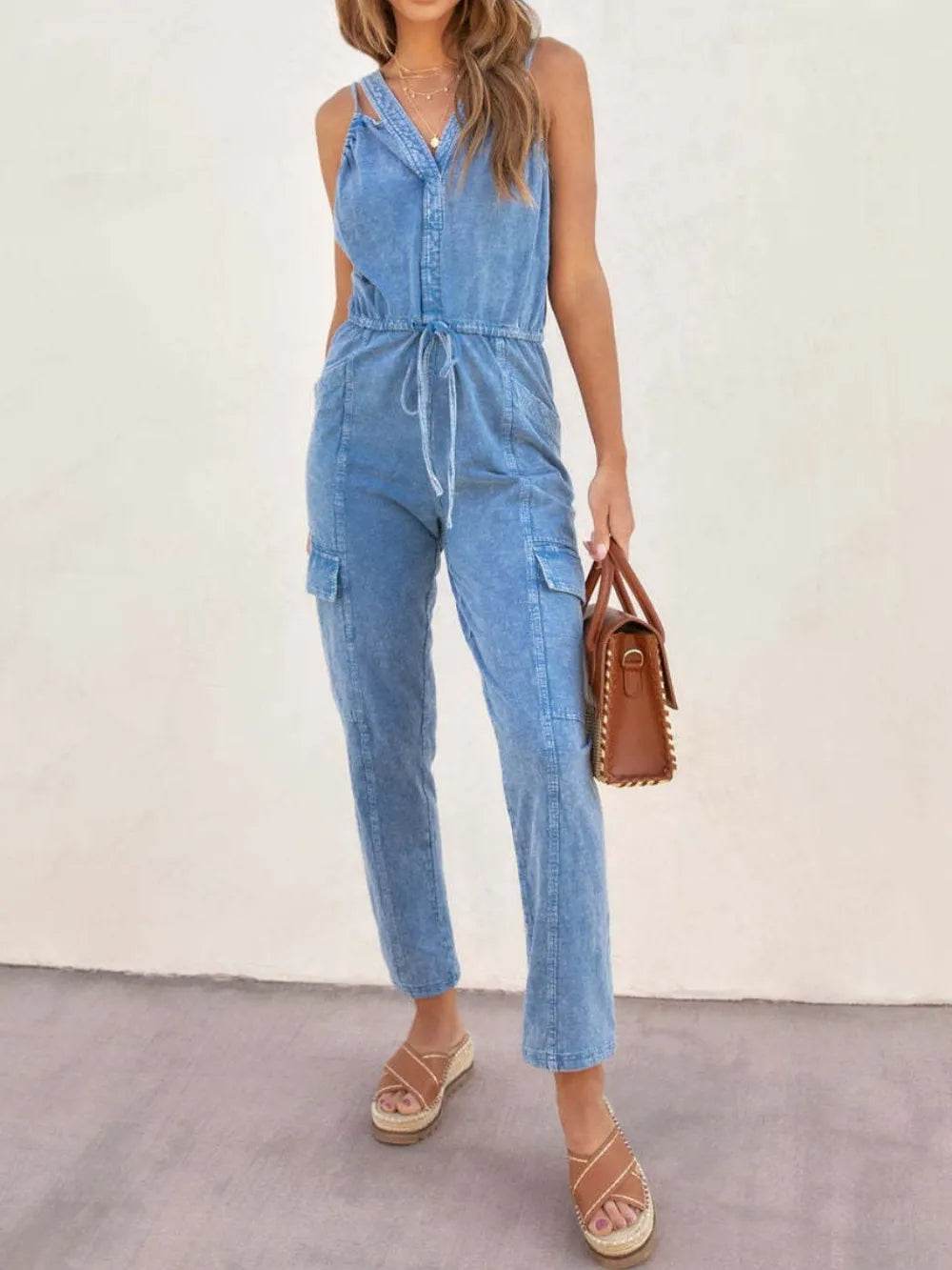 V-Neck Sleeveless Denim Jumpsuit Trendsi ab65515b-cb99-4c11-b895-931974e110d4-Max