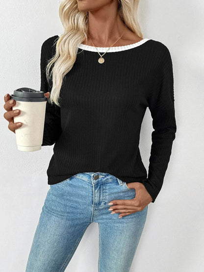 Tie Back Long Sleeve Top Trendsi ab688d293c7c4e3bb4d7d0e43e18c9d1-Max-Origin