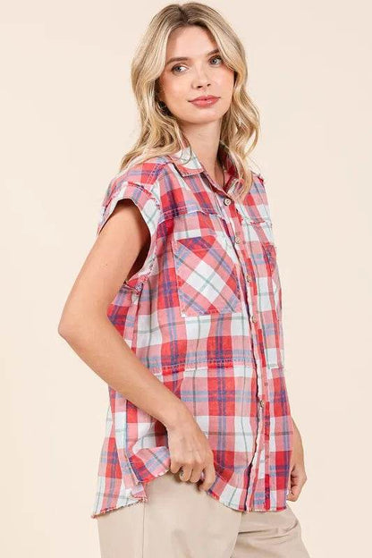 Mittoshop Mineral Wash Plaid Button Down Shirt Trendsi ab6df65c-2634-4233-87e0-789e1a8a29f2-Max