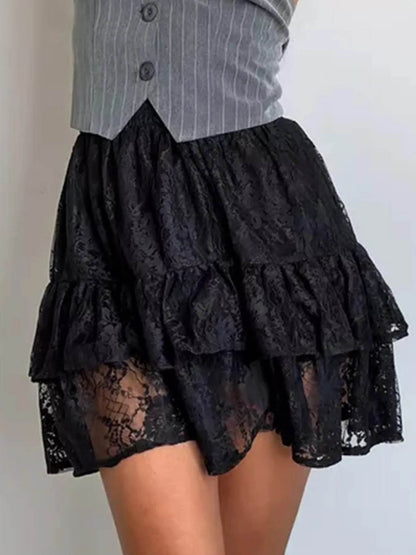 Lace Tiered Mini Skirt Black Trendsi ab84a5bff16a4e02b220710784a7f53f-Max-Origin