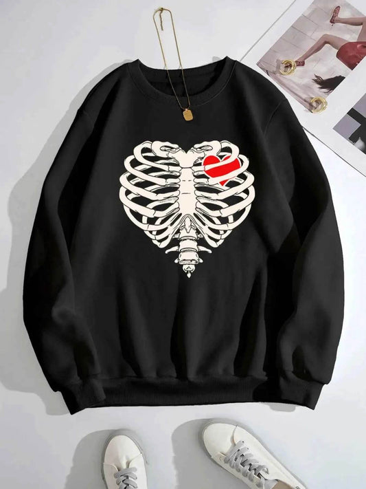 Skeleton Heart Round Neck Sweatshirt Black Trendsi ab91b2f5-0b5e-4a81-b9fc-2b39807f55cc-Max-Origin