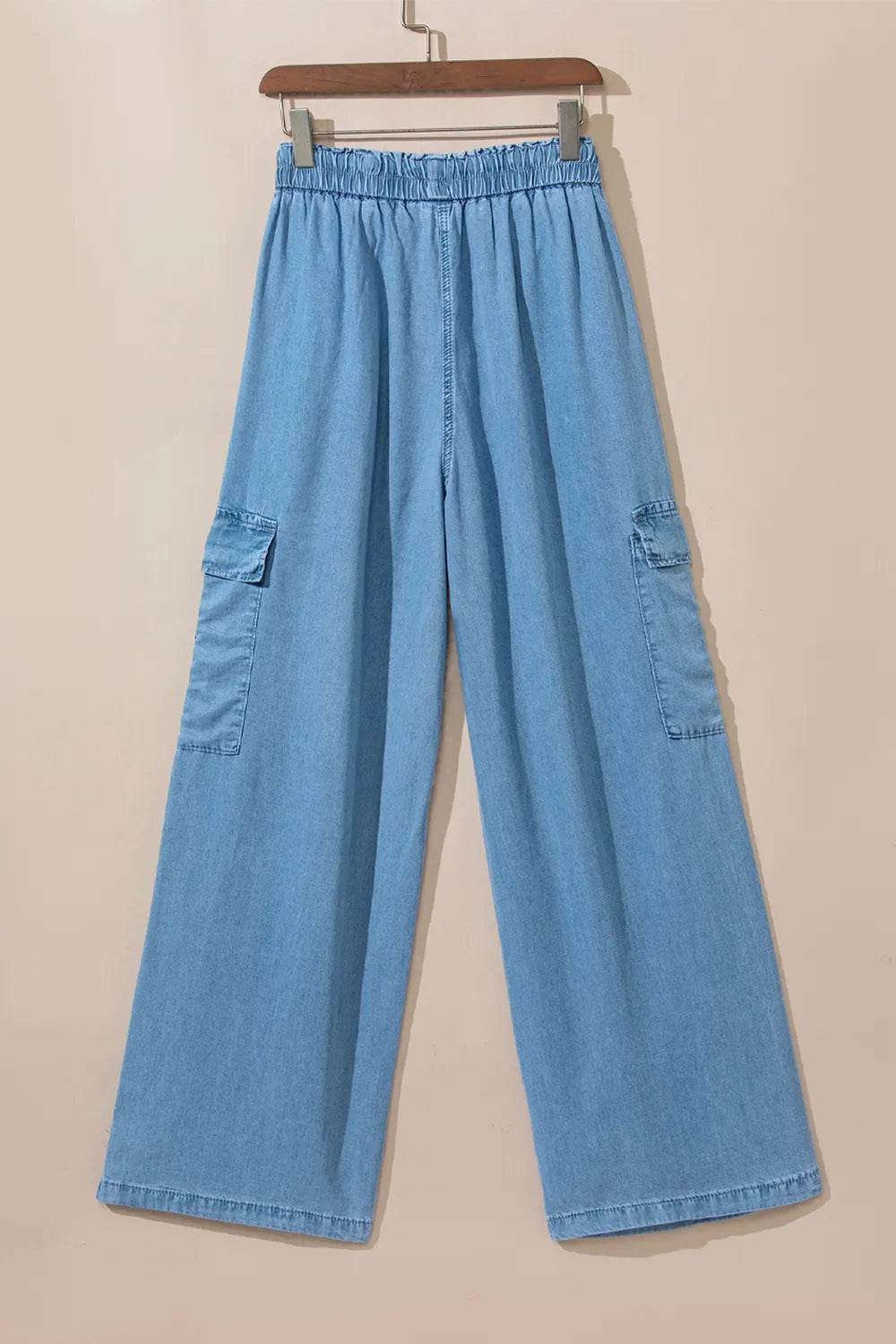 Drawstring Cargo Pocket Wide Leg Jeans Trendsi abd87d3ccf5e4c17860e140a07771134-Max