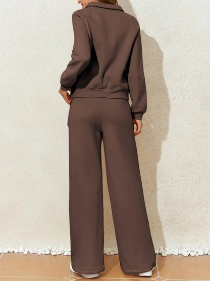 Collared Sweatshirt and High Waist Pants Active Set Trendsi abde072e-e2c2-44c7-a6b4-4b9c89d3316f-Max-Origin