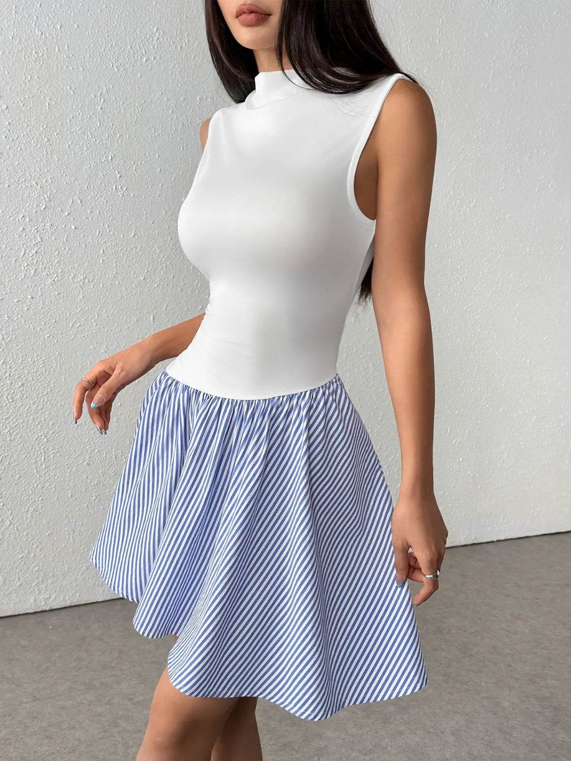 Striped Mock Neck Sleeveless Mini Tank Dress Light Blue Trendsi abdead7a-fc91-4856-8a08-c9bd11b79a5b-Max-Origin