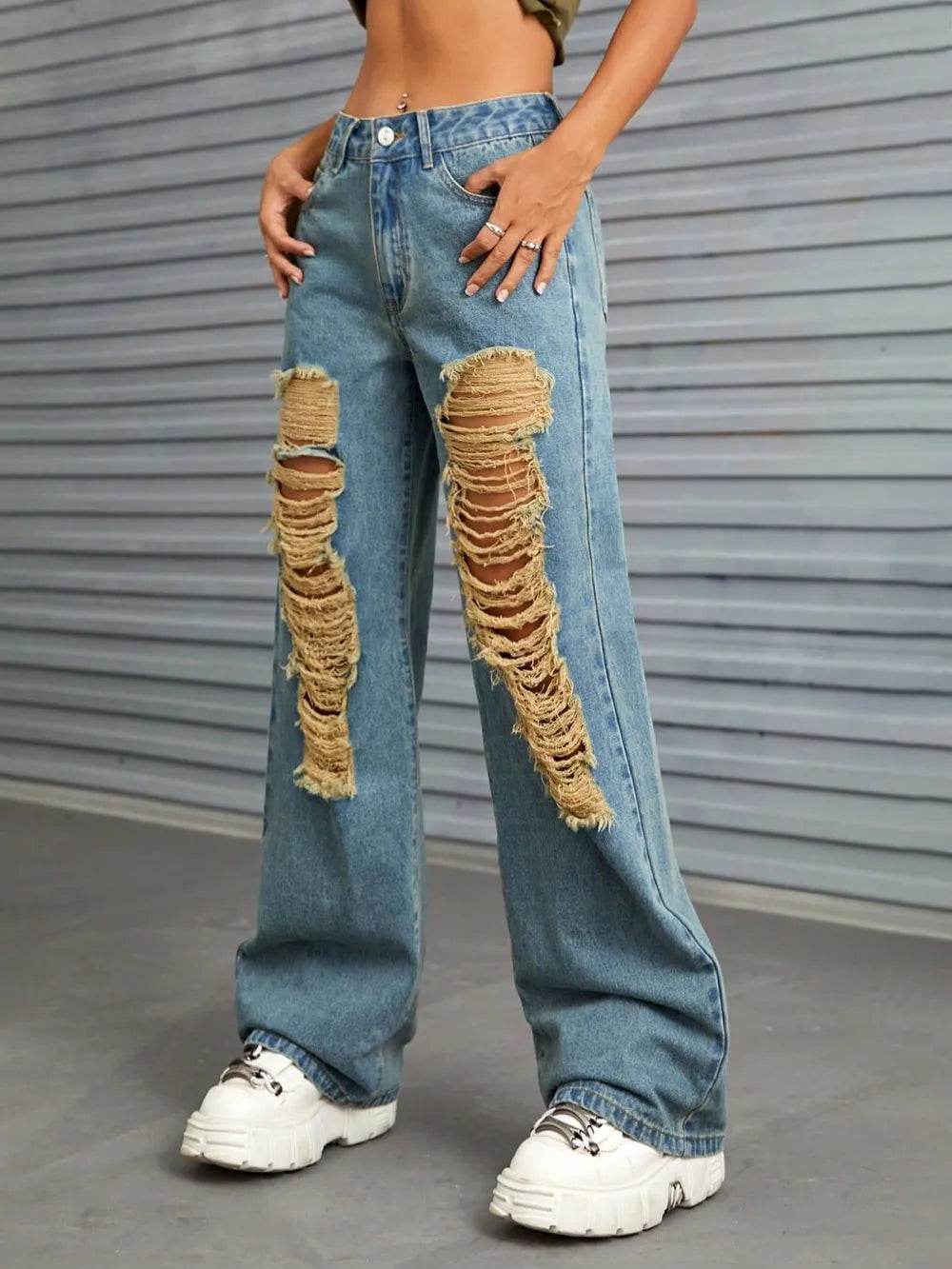 Distressed Wide Leg Jeans with Pockets Trendsi ac4ceb5c-14c4-4d07-8671-f76e39ca8383-Max
