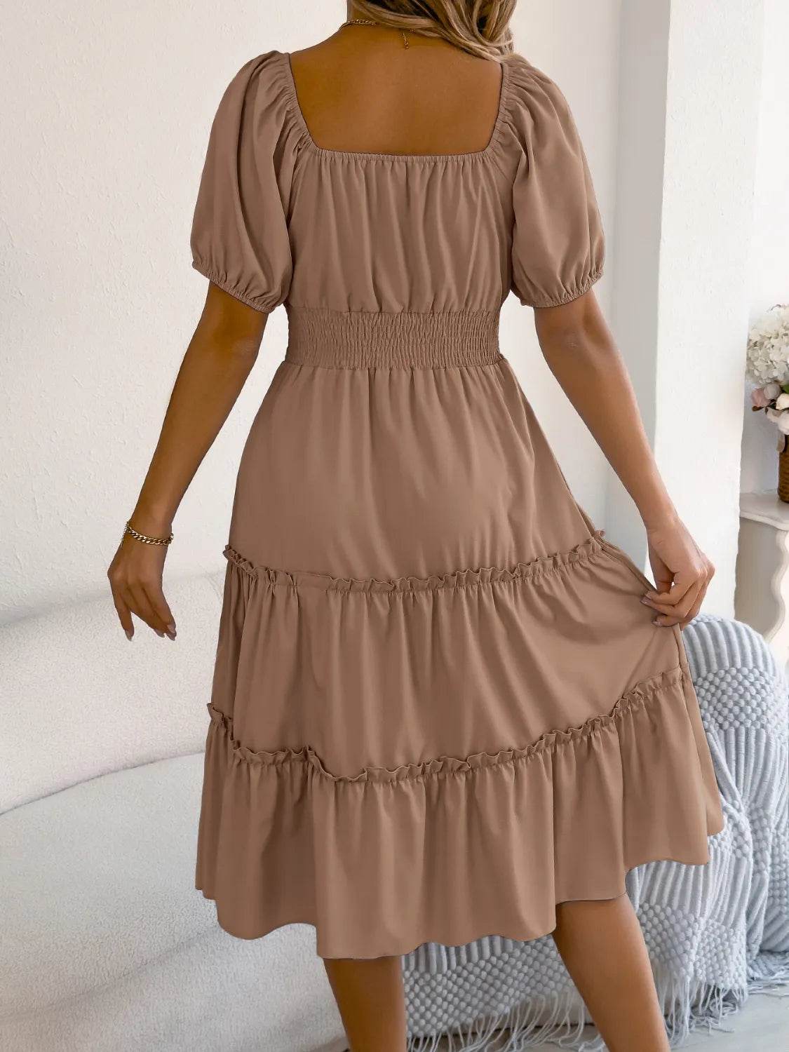 Square Neck Short Puff Sleeve Dress Trendsi ac5826df-dcb5-46cb-8388-e271b25254a1-Max-Origin