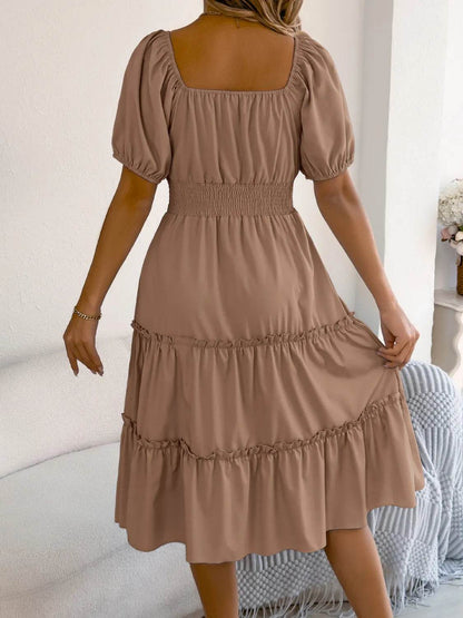 Square Neck Short Puff Sleeve Dress Trendsi ac5826df-dcb5-46cb-8388-e271b25254a1-Max-Origin