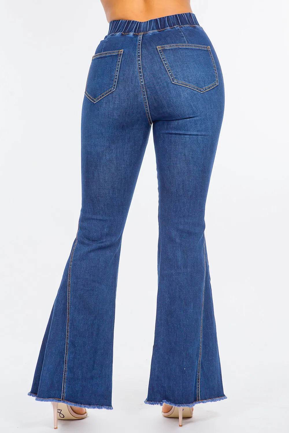 American Bazi High Waist Curvy Flare Jeans Trendsi ac5c1d20-50ab-44a5-9b8d-204628ea44de-Max