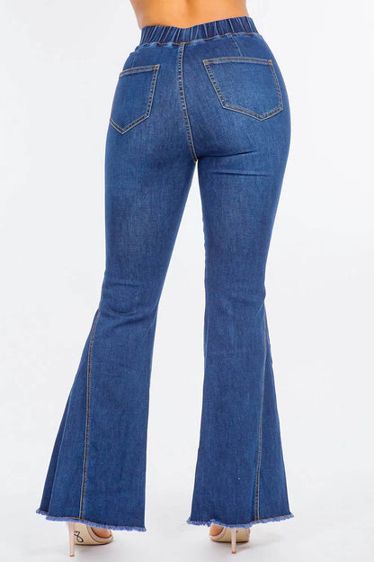 American Bazi High Waist Curvy Flare Jeans Trendsi ac5c1d20-50ab-44a5-9b8d-204628ea44de-Max