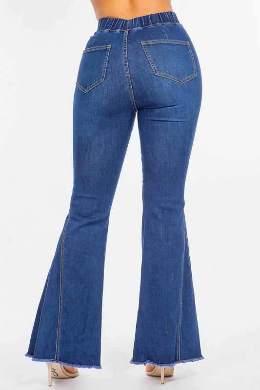 American Bazi High Waist Curvy Flare Jeans Trendsi ac5c1d20-50ab-44a5-9b8d-204628ea44de-Max